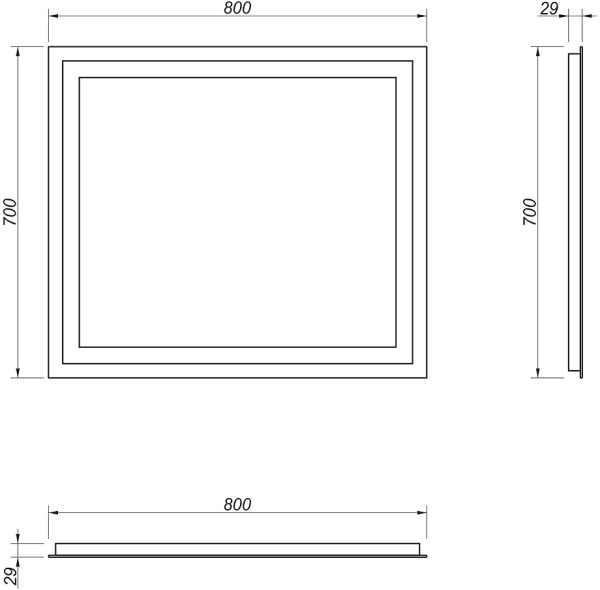 Зеркало Kакса-А Hilton Lux 70x80 4637