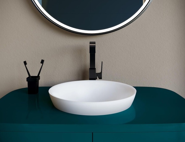 Раковина полувстраиваемая Salini Marea 03 1802203M 40 см белая матовая