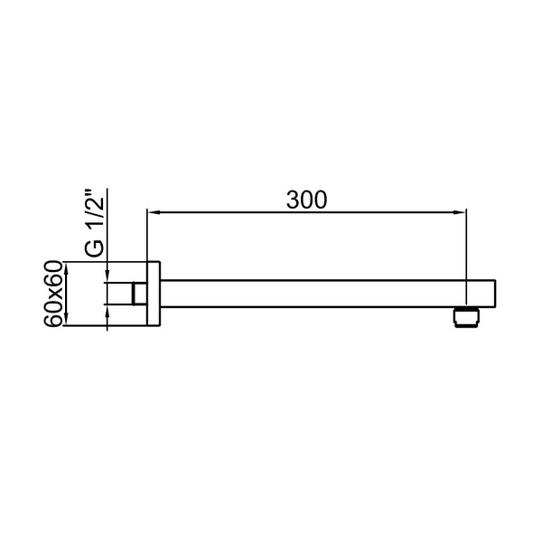 Кронштейн для верхнего душа Webert AC1025560 черный матовый