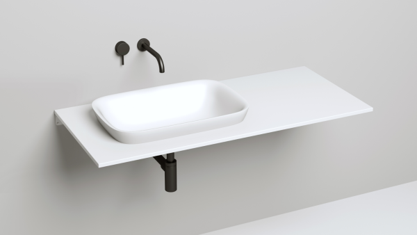 Раковина полувстраиваемая Salini Marea 02 1802102GF 40 см окрашивание по RAL Classic глянцевая