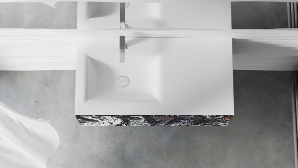 Подвесная раковина Salini Onda Flow Square 1402206MN 40 см белая матовая