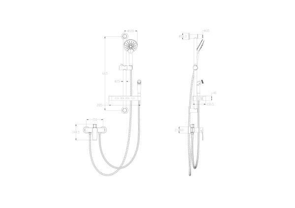 Смеситель для душа Wonzon & Woghand WW-A31003-MW белый матовый с гарнитуром и гигиеническим душем