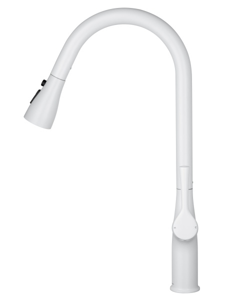 Смеситель для кухонной мойки Wonzon & Woghand WW-AE54123-MW белый матовый