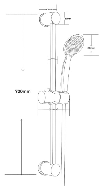 Душевой гарнитур Voda VSS13 хром