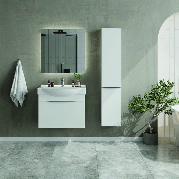 Зеркало Onika Люма 70x70 207048 белое с подсветкой и сенсором