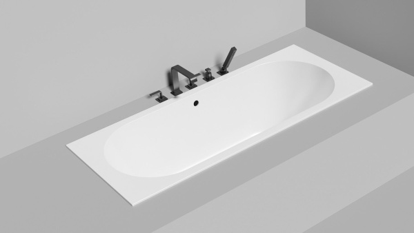 Ванна из искусственного камня Salini Ornella Axis 170x70 104623M белая матовая встраиваемая