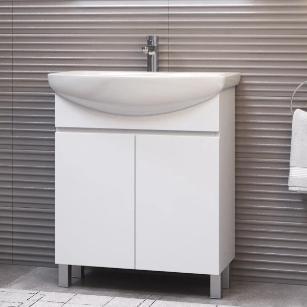 Тумба под раковину Vigo Wing tn.WIN.BAL.60.2D белая 55 см белая