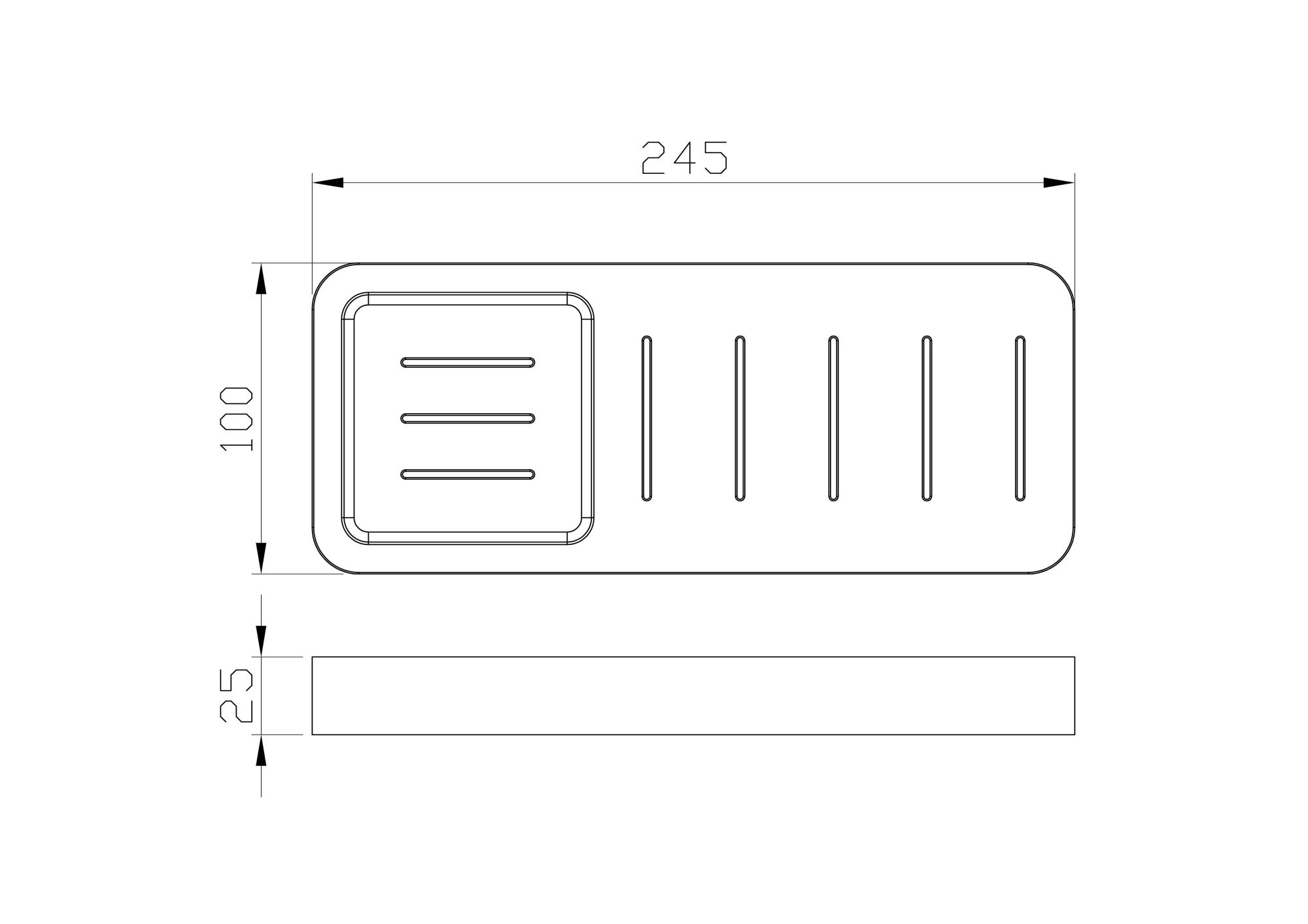 Мыльница Wonzon & Woghand Lotte WW-8332 хром глянцевая