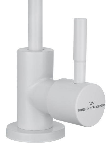 Смеситель для кухонной мойки Wonzon & Woghand WW-AE4587-MW белый матовый с подключением фильтра