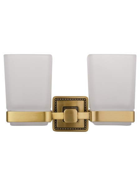 Стакан для зубных щеток Wonzon & Woghand Roma WW-7228 бронза брашированный с держателем