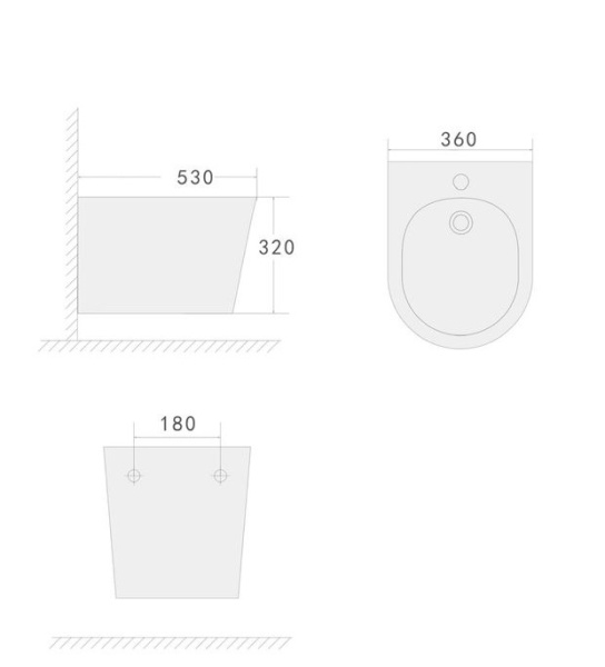 Биде Boheme Avva 973-MW-BIDET белый матовый