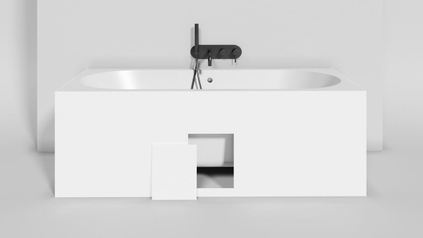 Ванна из искусственного камня Salini Ornella Axis 180x80 103421M белая матовая встраиваемая