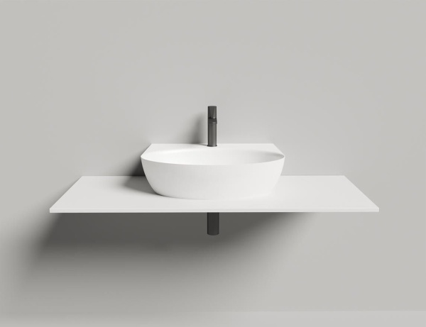 Накладная раковина Salini Alda Wall 02 140322M 45 см белая матовая