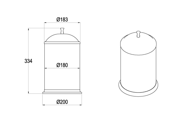 Ведро для мусора Boheme 10915-MG золото-матовый