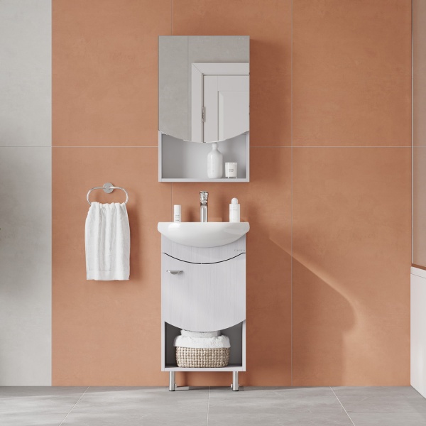 Тумба под раковину Onika Селена 104505 40 см бодега светлый (раковина Дора 47, Азов 45)