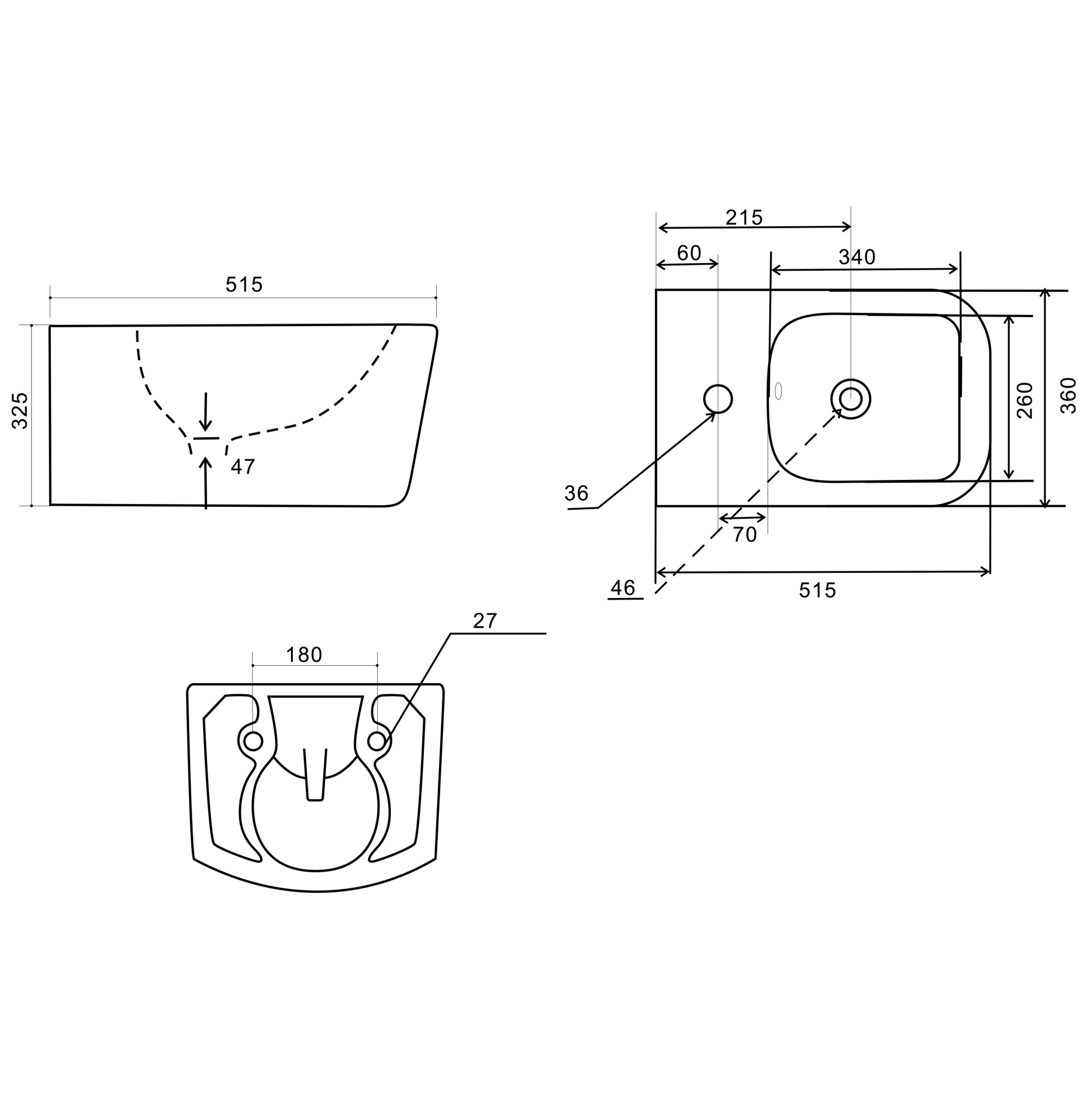 Биде Wonzon & Woghand Rona WW-UB5154-GW белое глянцевое