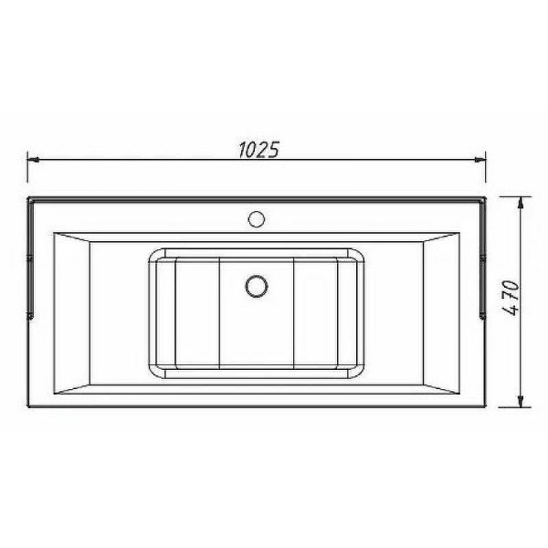 Мебельная раковина Caprigo Y-100В 105 см белая