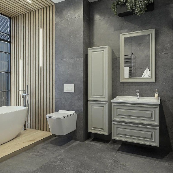 Пенал Caprigo Ponza 13550R-021.000.00.05 40 см R серый