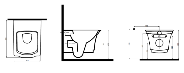 Унитаз подвесной Boheme Hermitage 951-G белый