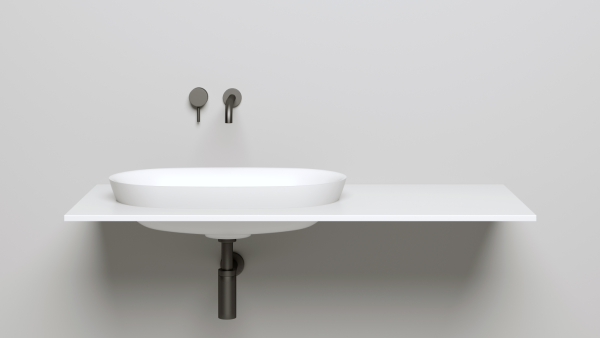 Раковина полувстраиваемая Salini Marea 01 1802101GF 40 см окрашивание по RAL Classic глянцевая