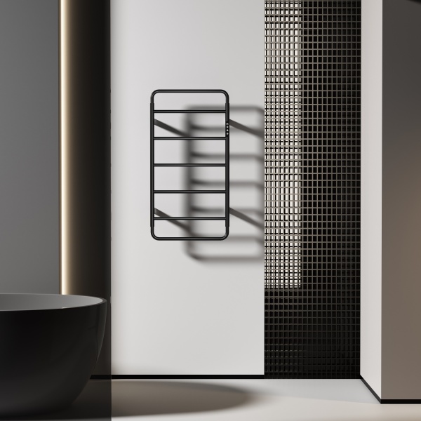 Полотенцесушитель электрический Wonzon & Woghand Wismar WW-AL202-MB черный матовый