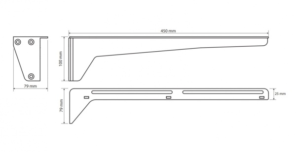 Кронштейн для раковины Bemeta Hotelové Vybavení 201541044 белый пара