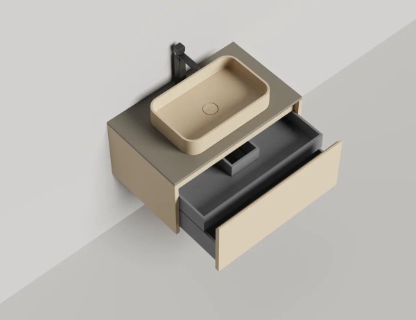 Тумба с раковиной Salini Domino 80 см 27D108ON окрашивание по RAL эмаль Onda Plus