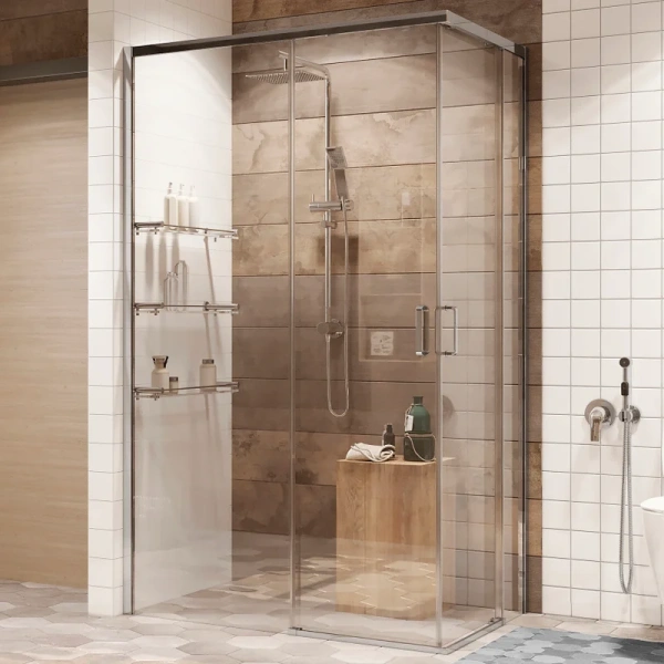 Душевой уголок Ambassador Queen 120x80x200 L 11011106L профиль хром, стекло прозрачное