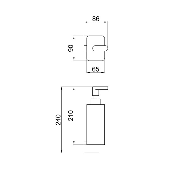 Дозатор для мыла Webert Living LV500201560 черный матовая