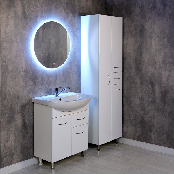 Пенал Onika Модерн 405206 50 см L белый с бельевой корзиной