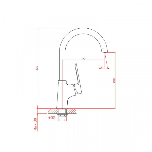Смеситель для кухонной мойки Haiba CN70521 хром