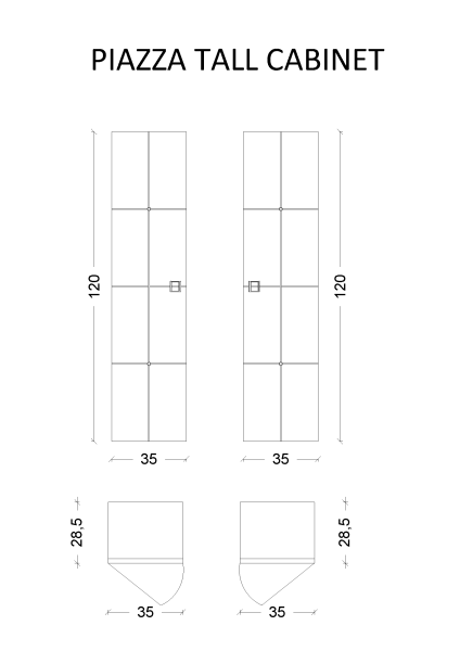 Пенал Armadi Art Vallessi Avantgarde 35 см 844-WG белый