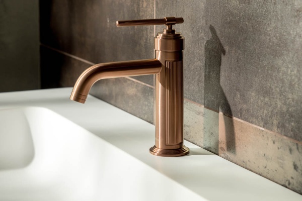 Встраиваемый смеситель для раковины Boheme Eterna 175-CB брашированная медь