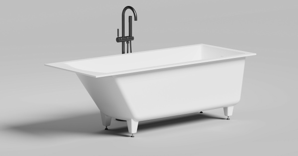 Ванна из литьевого камня Salini Cascata 170x70 104413G белая глянцевая встраиваемая