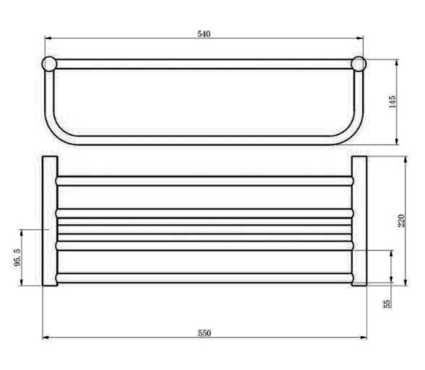 Полотенцедержатель Haiba HB8424-7 черный