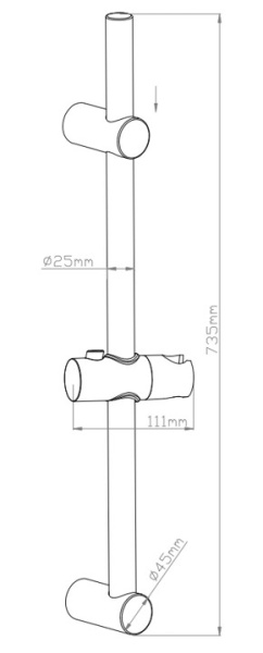 Душевая штанга Esko SR733 хром