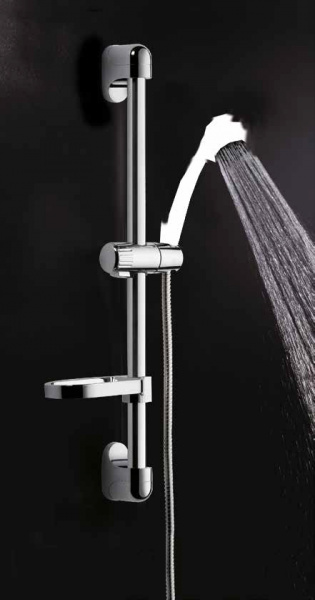 Душевая штанга Haiba HB8007 хром с мыльницей