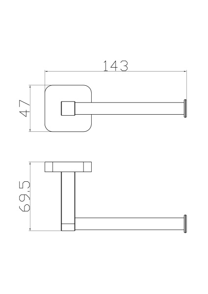 Держатель для туалетной бумаги Wonzon & Woghand Still WW-6616 хром глянцевый