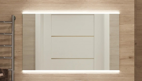 Зеркало Velvex Otto 100x70 zkOTT.100-11 белое с подсветкой и выключателем