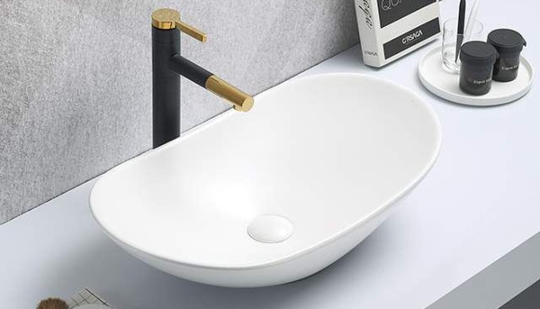 Накладная раковина Velvex 7811AMW 60 см белый
