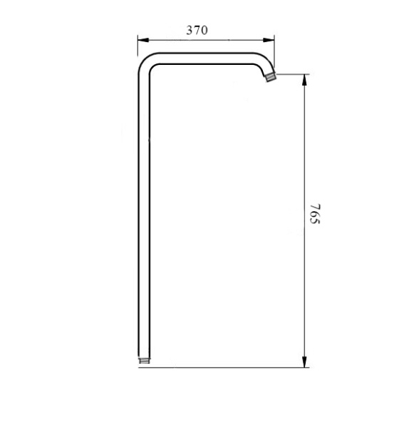 Кронштейн для верхнего душа Wonzon & Woghand WW-LY002-MW белый матовый на стойку