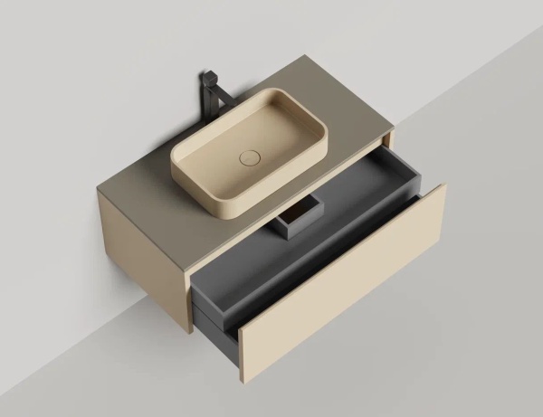 Тумба с раковиной Salini Domino 100 см 27D110ON окрашивание по RAL эмаль Onda Plus