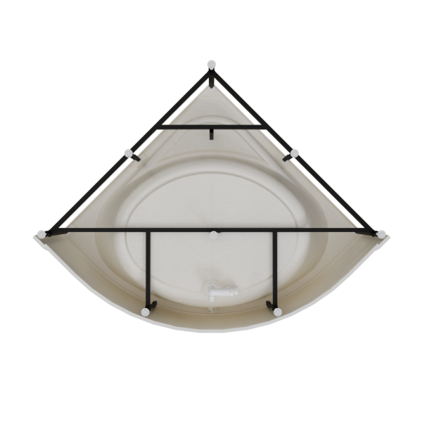 Ванна акриловая Radomir Данте 150x150 1-01-0-0-1-364 угловая c каркасом