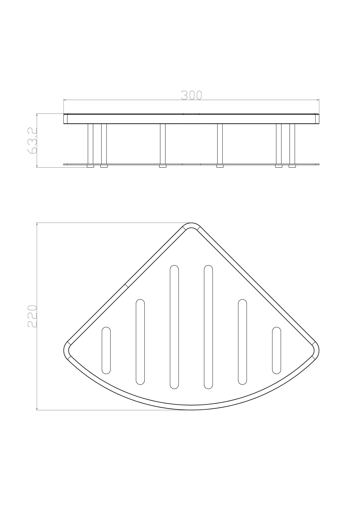 Полка для ванной Wonzon & Woghand WW-4132 хром глянцевая