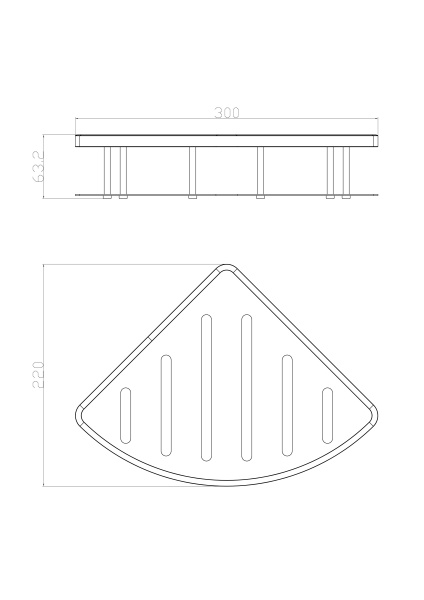 Полка для ванной Wonzon & Woghand WW-4132-BGM темный графит брашированная