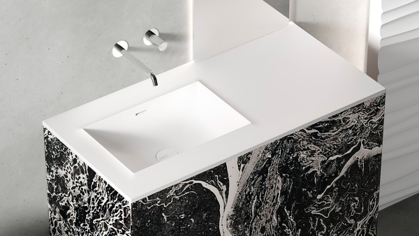 Подвесная раковина Salini Onda Edge Square 14022061MN 40 см белая матовая