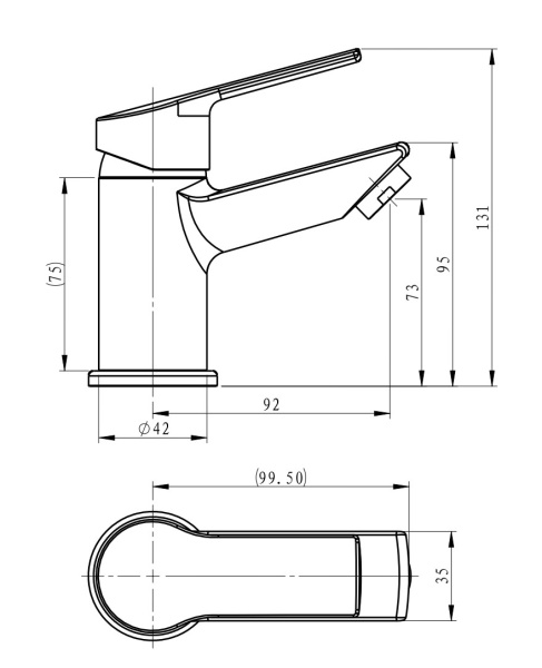 Смеситель для раковины Voda Rock RK26S хром глянцевый