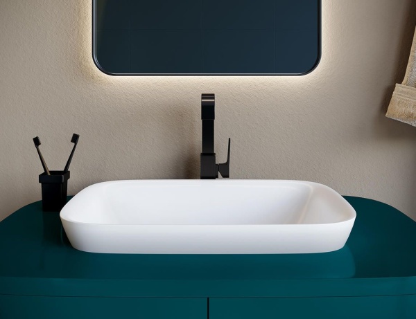 Раковина полувстраиваемая Salini Marea 02 1802202M 40 см окрашивание по RAL Classic матовая