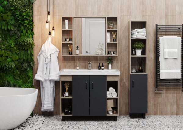 Зеркальный шкаф Onika Тимбер 210017 100 см дуб сонома