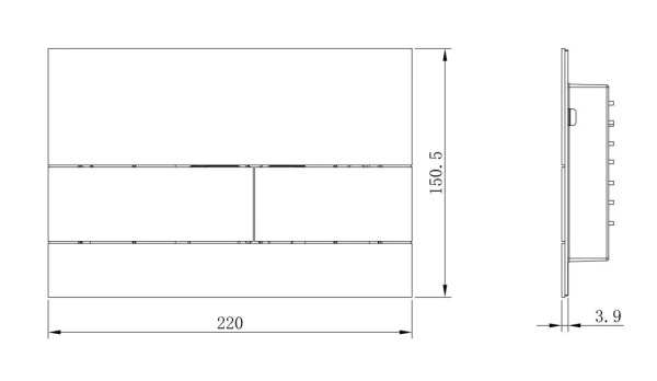 Кнопка смыва Boheme никель
